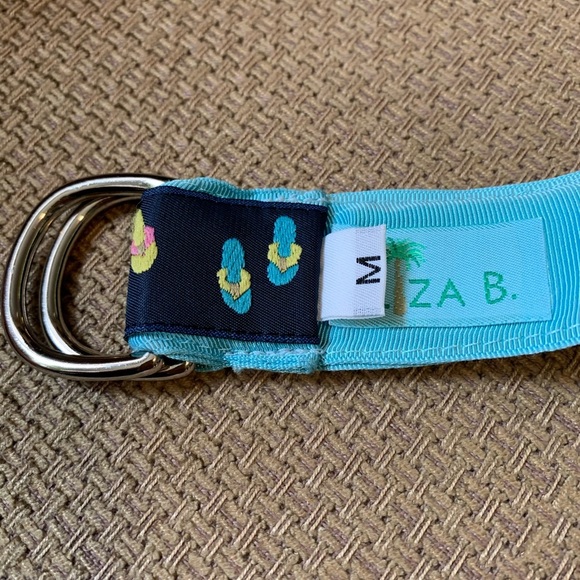 Eliza B Navy Flip Flop D- Ring Fabric Belt - M - Picture 3 of 5